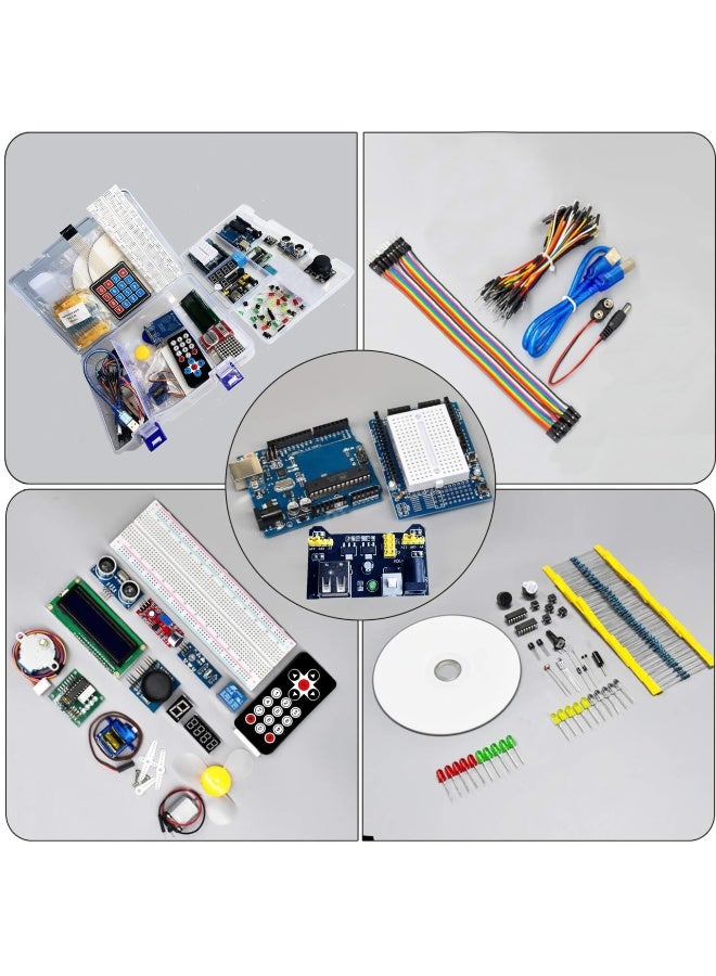 WALALLA UNO Starter Kit with Tutorial and UNO R3 Board Compatible with Arduino IDE STEM Electronics Circuit Breadboard Include 720P Video Courses and Online Technical Support for Beginners - Image 3